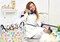Easter Storage Basket 14.9×10.2×9.8 in – Foldable bunny organizer with waterproof lining, perfect for toys or holiday gifts.